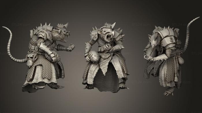 Figurines heroes, monsters and demons (Red Guard3, STKM_1096) 3D models for cnc